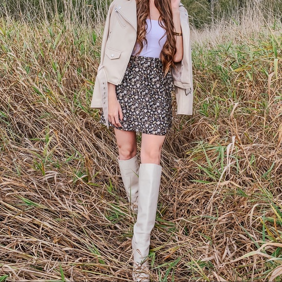 Floral Print Satin Skirt - Picture 7 of 7